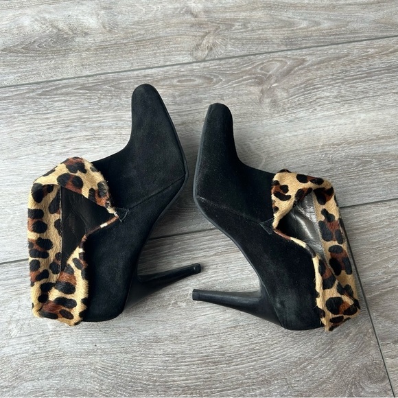 Talbots Leopard Print  Calf Hair High Hill Ankle Boot - Picture 12 of 14